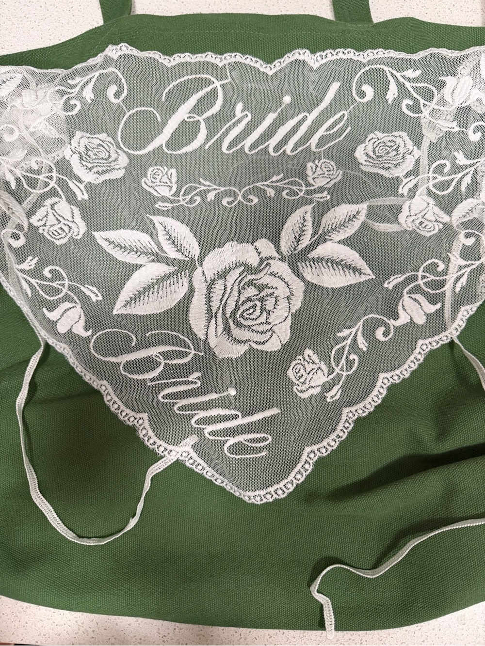 Bride Embroidered Lace Headscarf